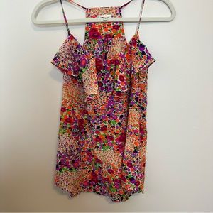 Shoshanna sleeveless Silk Flowered Top